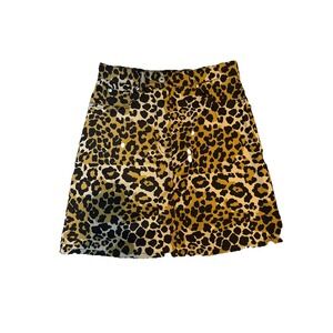 Max Mara Weekend leopard pattern‎ patch logo mini skirt size US 6